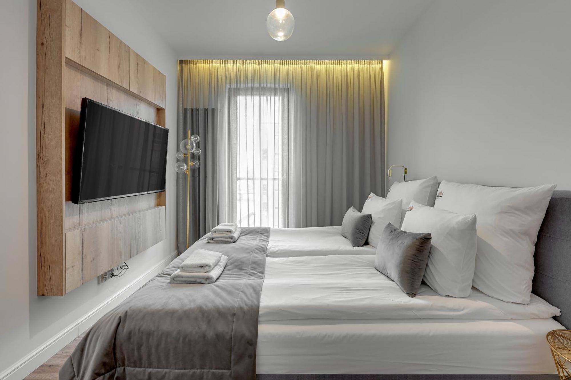 Aura - Riverside & Parking By Downtown Apartments Gdańsk Rum bild